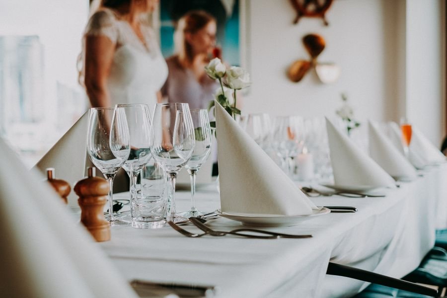 Guests seated at dinner